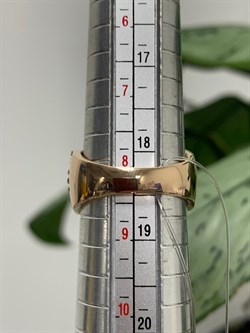 *Кольцо р.18,5 Черный Бриллиант цв Красное арт 1-105-612-48-420 вес 6,78 г - фото 132634