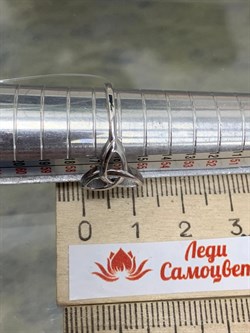 *Кольцо р.18 ТРИГЛАВ цв Белое арт. 1000434-595 (вес 1,45 г) - фото 132747