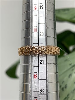 *Кольцо р.20,5 ТРИГЛАВ цв Красное арт. 1000056-679 (вес 3,15 г) - фото 132793