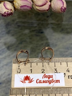*Серьги Белый Бр цв Красное арт. С1252-120-806 вес 1,63 г - фото 132909 *Серьги Белый Бр цв Красное арт. С1252-120-806 вес 1,63 г - фото 132909