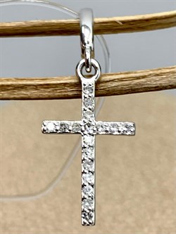 *Подвеска Белый Бр цв Белое арт. П1339-220-710 вес 0,46 г - фото 132935