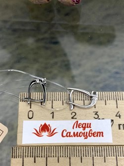 *Серьги Белый Бр цв Белое арт. С1476-220-600 вес 1,8 г - фото 132948 *Серьги Белый Бр цв Белое арт. С1476-220-600 вес 1,8 г - фото 132948