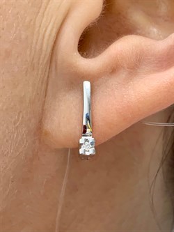 *Серьги Белый Бр цв Белое арт. С1476-220-600 вес 1,8 г - фото 132949 *Серьги Белый Бр цв Белое арт. С1476-220-600 вес 1,8 г - фото 132949