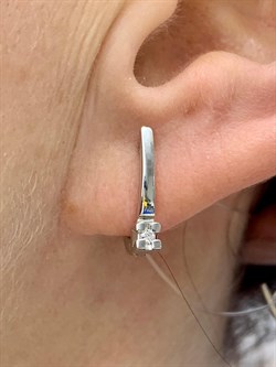 *Серьги Белый Бр цв Белое арт. С1476-220-600 вес 1,8 г - фото 132950 *Серьги Белый Бр цв Белое арт. С1476-220-600 вес 1,8 г - фото 132950