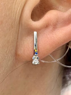 *Серьги Белый Бр цв Белое арт. С1476-220-600 вес 1,8 г - фото 132951 *Серьги Белый Бр цв Белое арт. С1476-220-600 вес 1,8 г - фото 132951