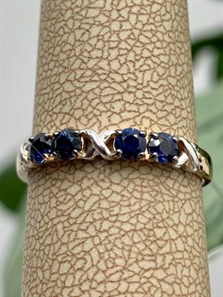 *Кольцо р.17,5 Синий Сапфир цв Красное арт. К1549-102-227 вес 1,64 г - фото 132956