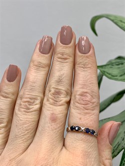 *Кольцо р.17,5 Синий Сапфир цв Красное арт. К1549-102-227 вес 1,64 г - фото 132958