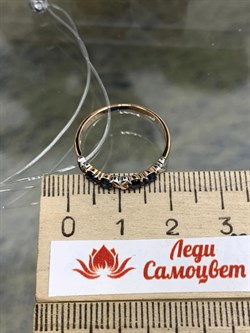 *Кольцо р.17,5 Синий Сапфир цв Красное арт. К1549-102-227 вес 1,64 г - фото 132960