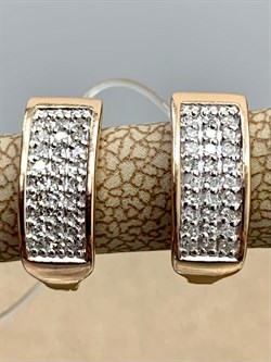 *Серьги Белый Бр цв Красное арт. С1274-120-106 вес 2,11 г - фото 132990 *Серьги Белый Бр цв Красное арт. С1274-120-106 вес 2,11 г - фото 132990
