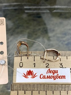 *Серьги Белый Бр цв Красное арт. С1274-120-106 вес 2,11 г - фото 132992 *Серьги Белый Бр цв Красное арт. С1274-120-106 вес 2,11 г - фото 132992