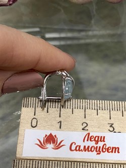 *Серьги Аквамарин цв белое арт. 2791322-319 вес 4,05 г - фото 133042