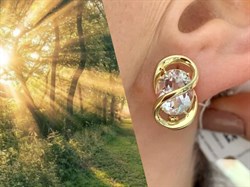 *Серьги Горный Хрусталь цв Лимонное арт. 20317009-468 вес 4,55 г - фото 133065