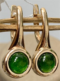 *Серьги Хромдиопсид цв Красное арт. 2340319-265 вес 5,43 г - фото 133090