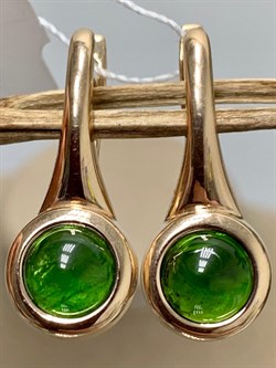 *Серьги Хромдиопсид цв Красное арт. 2340319-265 вес 5,43 г - фото 133092