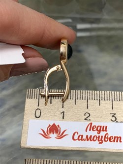 *Серьги Хромдиопсид цв Красное арт. 2340319-265 вес 5,43 г - фото 133093