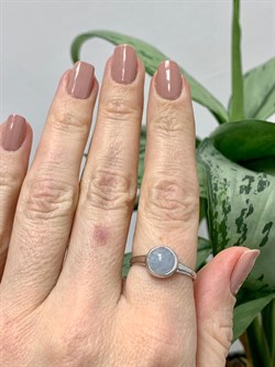 *Кольцо р.17,5 Аквамарин цв Белое арт. 1791478-034 вес 2,25 г - фото 133149