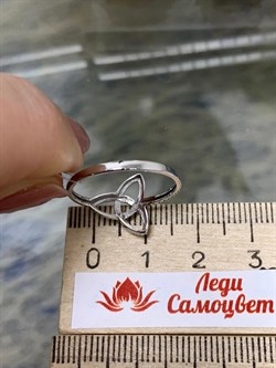 *Кольцо р.16,5 Триглав цв Белое арт. 1000434-191 (вес 1,36 г) - фото 133317 *Кольцо р.16,5 Триглав цв Белое арт. 1000434-191 (вес 1,36 г) - фото 133317