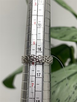 *Кольцо р.16,5 Триглав цв Белое арт. 1000058-944 (вес 2,27 г) - фото 133329