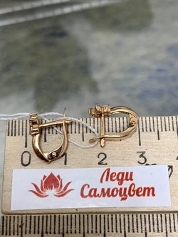 *Серьги Белый Фианит цв Красное 10-00-0001-26204-343 Вес 1,91 г - фото 133449 *Серьги Белый Фианит цв Красное 10-00-0001-26204-343 Вес 1,91 г - фото 133449