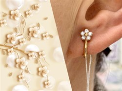 *Серьги Белый Фианит цв Красное 10-00-0001-26204-343 Вес 1,91 г - фото 133456 *Серьги Белый Фианит цв Красное 10-00-0001-26204-343 Вес 1,91 г - фото 133456