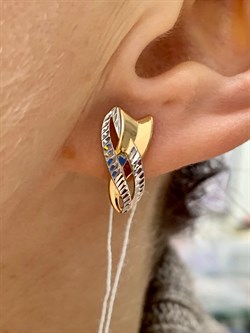 *Серьги цв Красное 10-03-0000-26388-938 Вес 2,91 г - фото 133515