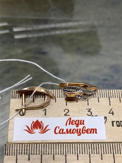 *Серьги цв Красное 10-03-0000-26388-938 Вес 2,91 г - фото 133517