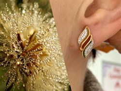 *Серьги Белый Фианит цв Красное 10-02-0001-24730-238 Вес 3,09 г - фото 133678 *Серьги Белый Фианит цв Красное 10-02-0001-24730-238 Вес 3,09 г - фото 133678