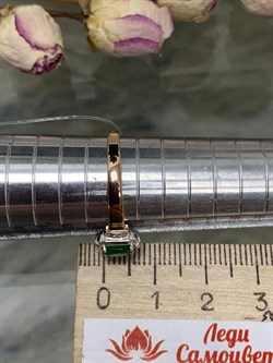 *Кольцо р.19,5 Изумруд цв Красное арт. К1730-123-353 вес 2,24 г - фото 133746