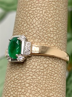 *Кольцо р.19,5 Изумруд цв Красное арт. К1730-123-353 вес 2,24 г - фото 133749