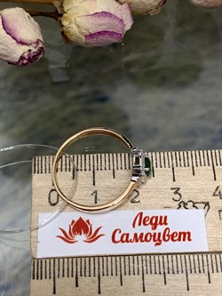 *Кольцо р.19,5 Изумруд цв Красное арт. К1730-123-353 вес 2,24 г - фото 133754