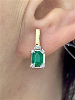 *Серьги Изумруд цв Красное арт. С1730-123-528 вес 3,03 г - фото 133761