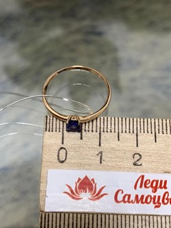 *Кольцо р.17,5 Танзанит Африка цв Красное арт. К1299Ю-108-615 вес 0,93 г - фото 133794