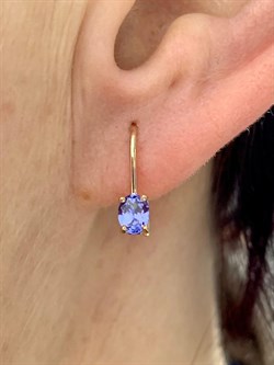 *Серьги Петли Танзанит Африка цв Красное арт. С1299Ю-108-052 вес 1,06 г - фото 133798 *Серьги Петли Танзанит Африка цв Красное арт. С1299Ю-108-052 вес 1,06 г - фото 133798