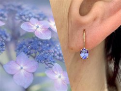 *Серьги Петли Танзанит Африка цв Красное арт. С1299Ю-108-837 вес 0,94 г - фото 133805 *Серьги Петли Танзанит Африка цв Красное арт. С1299Ю-108-837 вес 0,94 г - фото 133805