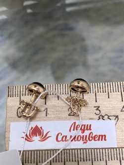 *Пусеты Гранат цв Красное арт. 241 24-1055-523 вес 2,62 г - фото 133969 *Пусеты Гранат цв Красное арт. 241 24-1055-523 вес 2,62 г - фото 133969