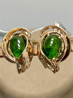 *Серьги Хромдиопсид цв Красное арт. 20711322-041 вес 4,06 г - фото 133991