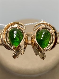 *Серьги Хромдиопсид цв Красное арт. 20711322-041 вес 4,06 г - фото 133993