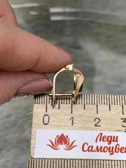 *Серьги Хромдиопсид цв Красное арт. 20711322-041 вес 4,06 г - фото 133994