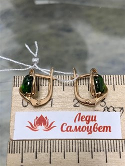 *Серьги Хромдиопсид цв Красное арт. 20711322-041 вес 4,06 г - фото 133995