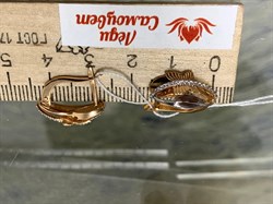 *Серьги Белый Фианит цв Красное 10-02-0001-26378-732 Вес 3,73 г - фото 134267 *Серьги Белый Фианит цв Красное 10-02-0001-26378-732 Вес 3,73 г - фото 134267