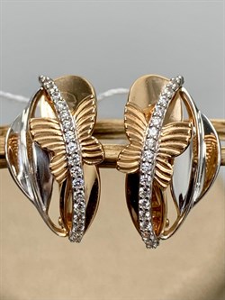 *Серьги Белый Фианит цв Красное 10-02-0001-26378-732 Вес 3,73 г - фото 134270 *Серьги Белый Фианит цв Красное 10-02-0001-26378-732 Вес 3,73 г - фото 134270