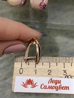 *Серьги Белый Фианит цв Красное 10-02-0001-26296-974 Вес 2,96 г - фото 134290