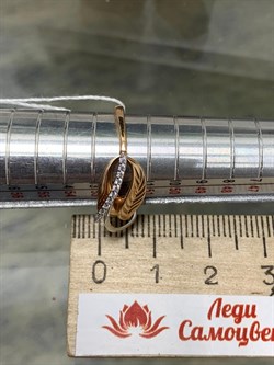 *Кольцо р.16,5 Белый Фианит цв Красное 20-02-0001-26381-792 Вес 2,1 г - фото 134325