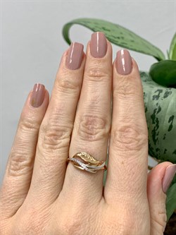 *Кольцо р.16,5 Белый Фианит цв Красное 20-02-0001-26381-792 Вес 2,1 г - фото 134326