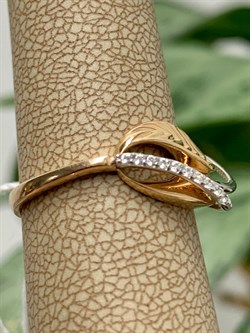 *Кольцо р.16,5 Белый Фианит цв Красное 20-02-0001-26381-792 Вес 2,1 г - фото 134329