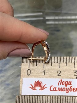 *Серьги Белый Фианит цв Красное 10-02-0001-26376-288 Вес 3,89 г - фото 134414 *Серьги Белый Фианит цв Красное 10-02-0001-26376-288 Вес 3,89 г - фото 134414