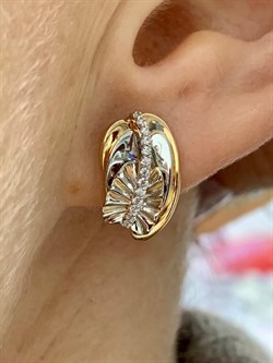 *Серьги Белый Фианит цв Красное 10-02-0001-26376-288 Вес 3,89 г - фото 134418 *Серьги Белый Фианит цв Красное 10-02-0001-26376-288 Вес 3,89 г - фото 134418