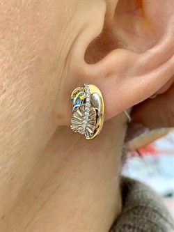 *Серьги Белый Фианит цв Красное 10-02-0001-26376-288 Вес 3,89 г - фото 134419 *Серьги Белый Фианит цв Красное 10-02-0001-26376-288 Вес 3,89 г - фото 134419