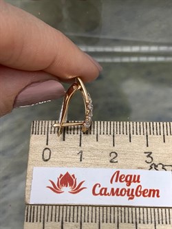 *Серьги Белый Фианит цв Красное 10-02-000S-26230-412 Вес 2,7 г - фото 134432 *Серьги Белый Фианит цв Красное 10-02-000S-26230-412 Вес 2,7 г - фото 134432