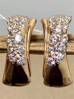 *Серьги Белый Фианит цв Красное 10-02-000S-26230-412 Вес 2,7 г - фото 134435 *Серьги Белый Фианит цв Красное 10-02-000S-26230-412 Вес 2,7 г - фото 134435